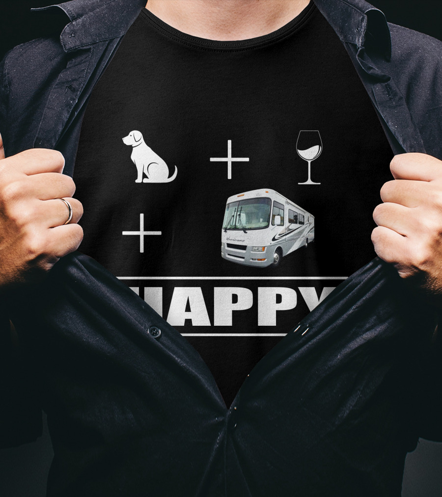 Dog Wine RV Happy T-Shirt