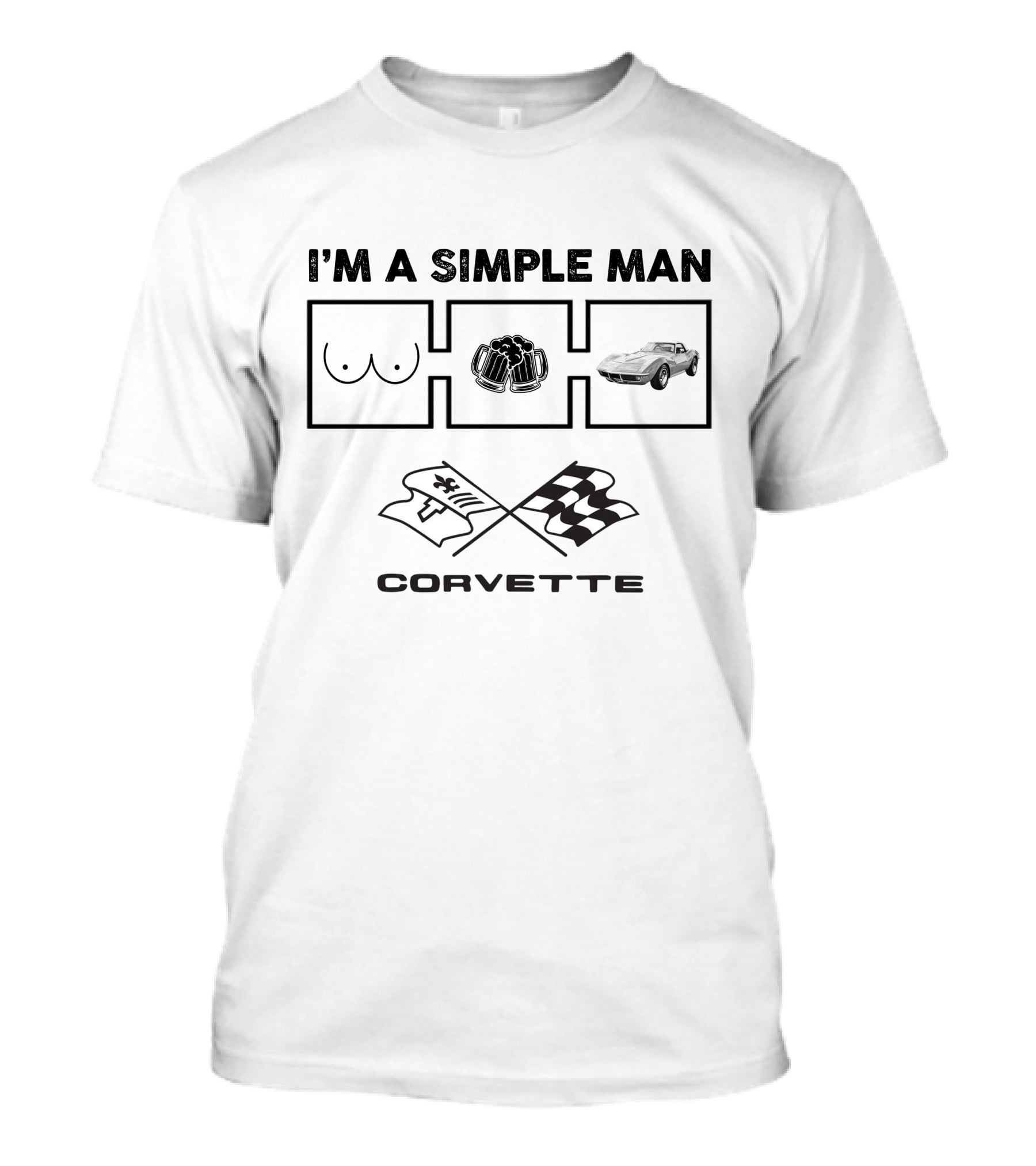 I'm A Simple Man Corvette C3 T-Shirt
