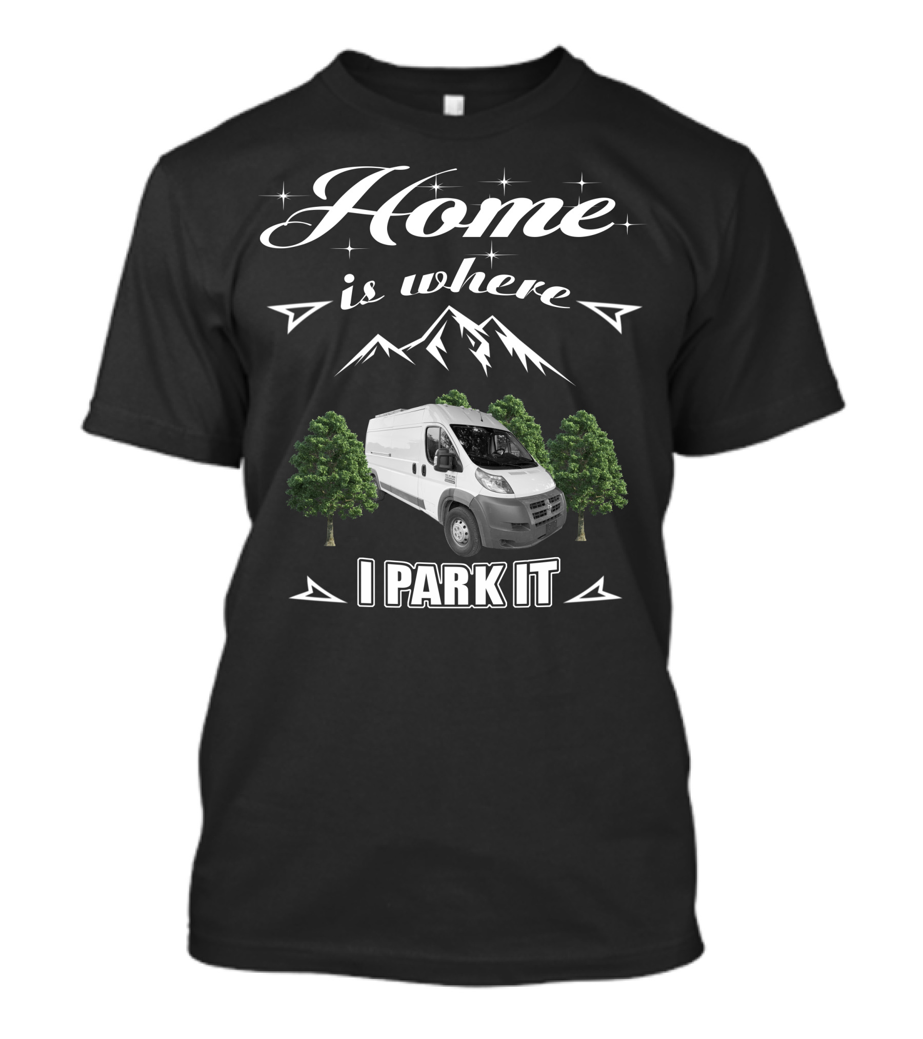Home Is Where I Park It Camper Vans T-Shirt
