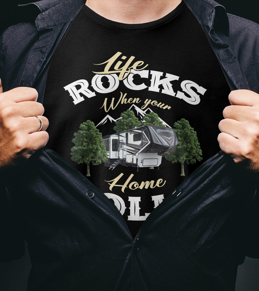 Life Rocks When Your Home Rolls Grand Design Momentum 376THS T-Shirt