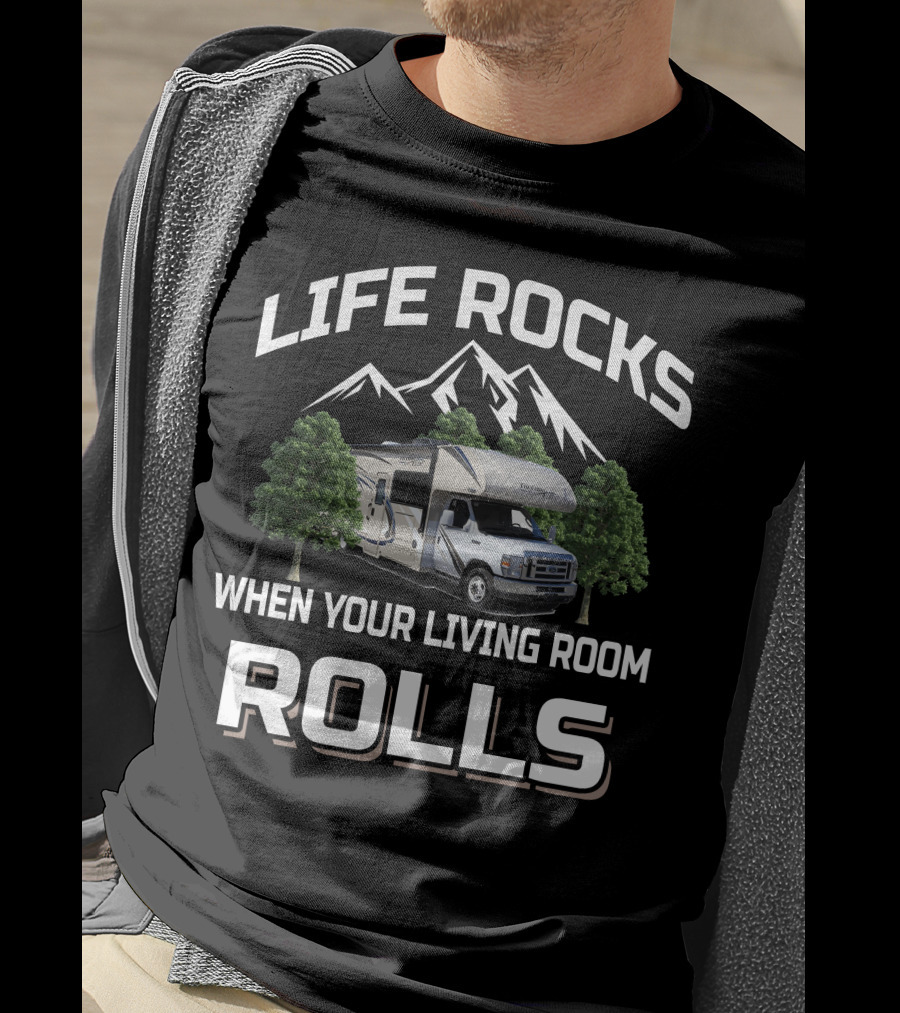 LIFE ROCKS WHEN YOUR LIVING ROOM ROLLS Thor Freedom Elite 26HE T-Shirt