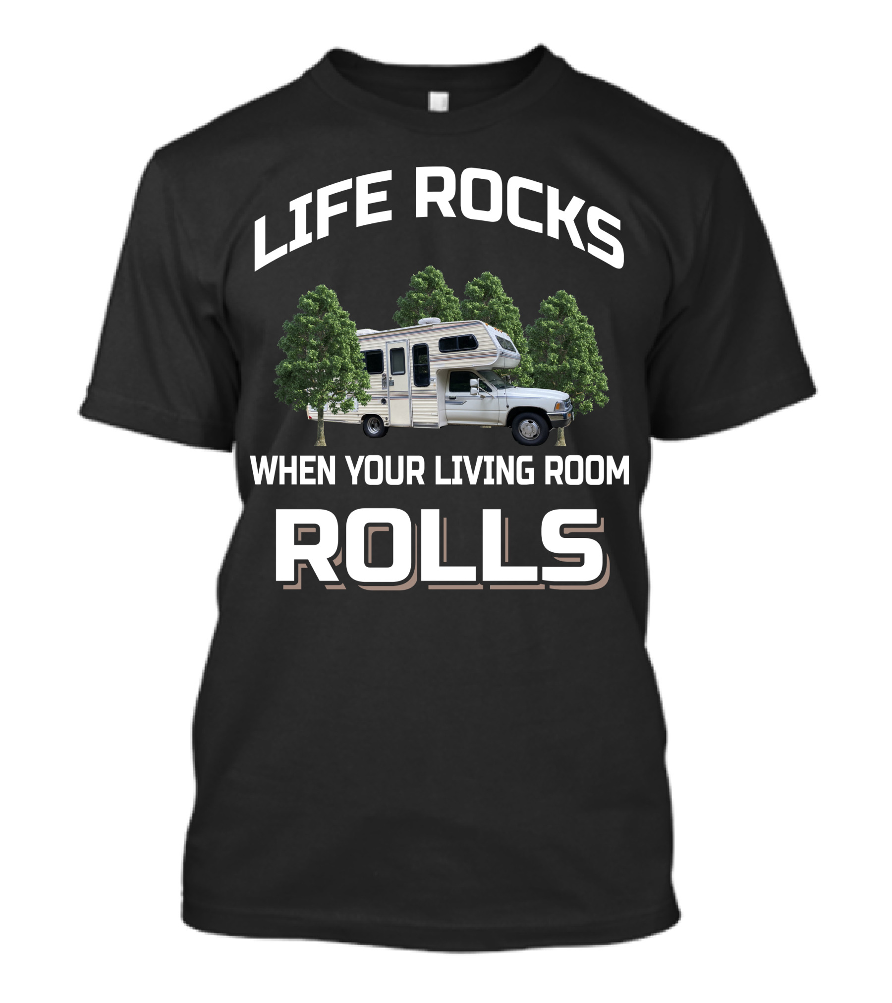Life Rocks When Your Living Room Rolls 1989 Toyota Dolphin T-Shirt