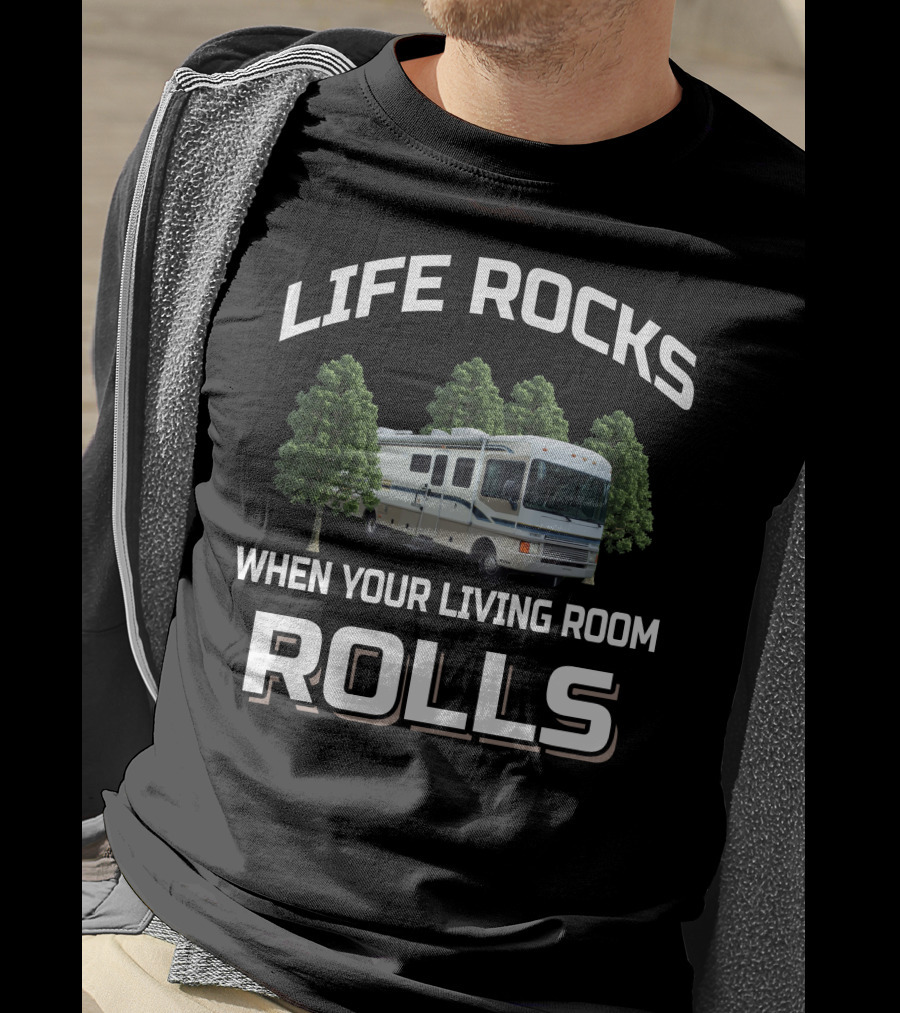 Life Rocks When Your Living Room Rolls 1997 Bounder 34J T-Shirt