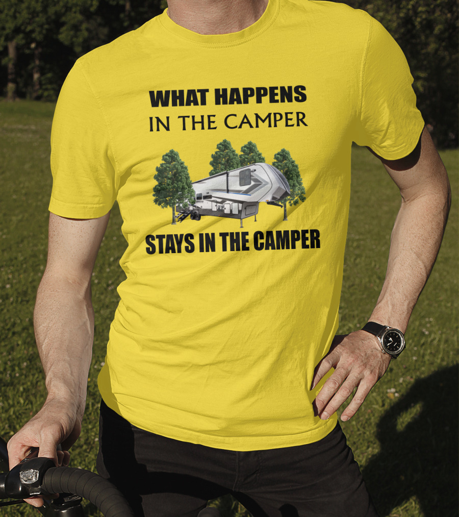 What Happens In The Camper Stays In The Camper Grand Design Momentum 353G T-Shirt