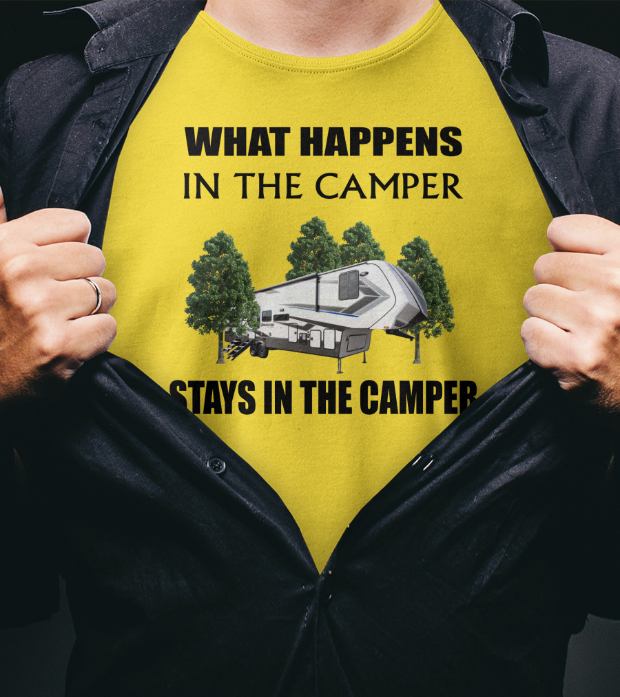 What Happens In The Camper Stays In The Camper Grand Design Momentum 353G T-Shirt
