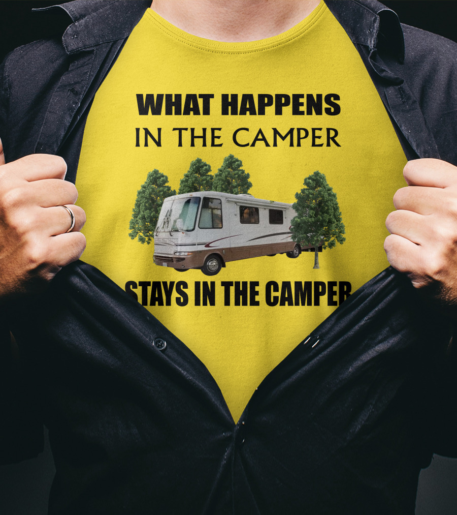 What Happens In The Camper Stays In The Camper RV 2002 Kountry Star T-Shirt