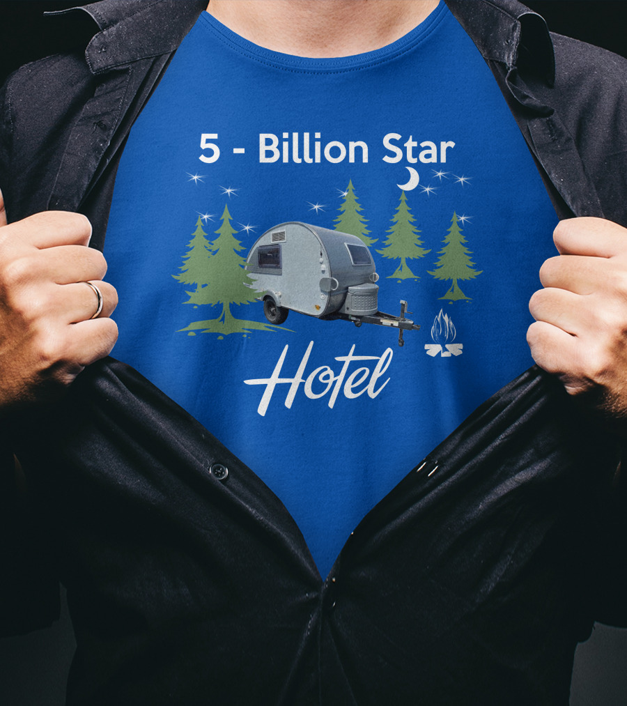 5 Billion Star Hotel NuCamp T@B CS Camper Forest Scene T-Shirt
