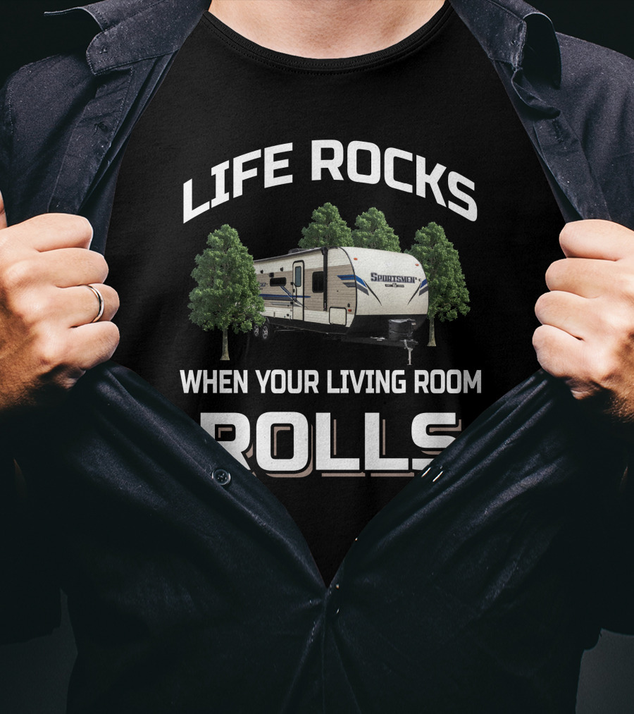 Life Rocks When Your Living Room Rolls Sports Men T-Shirt