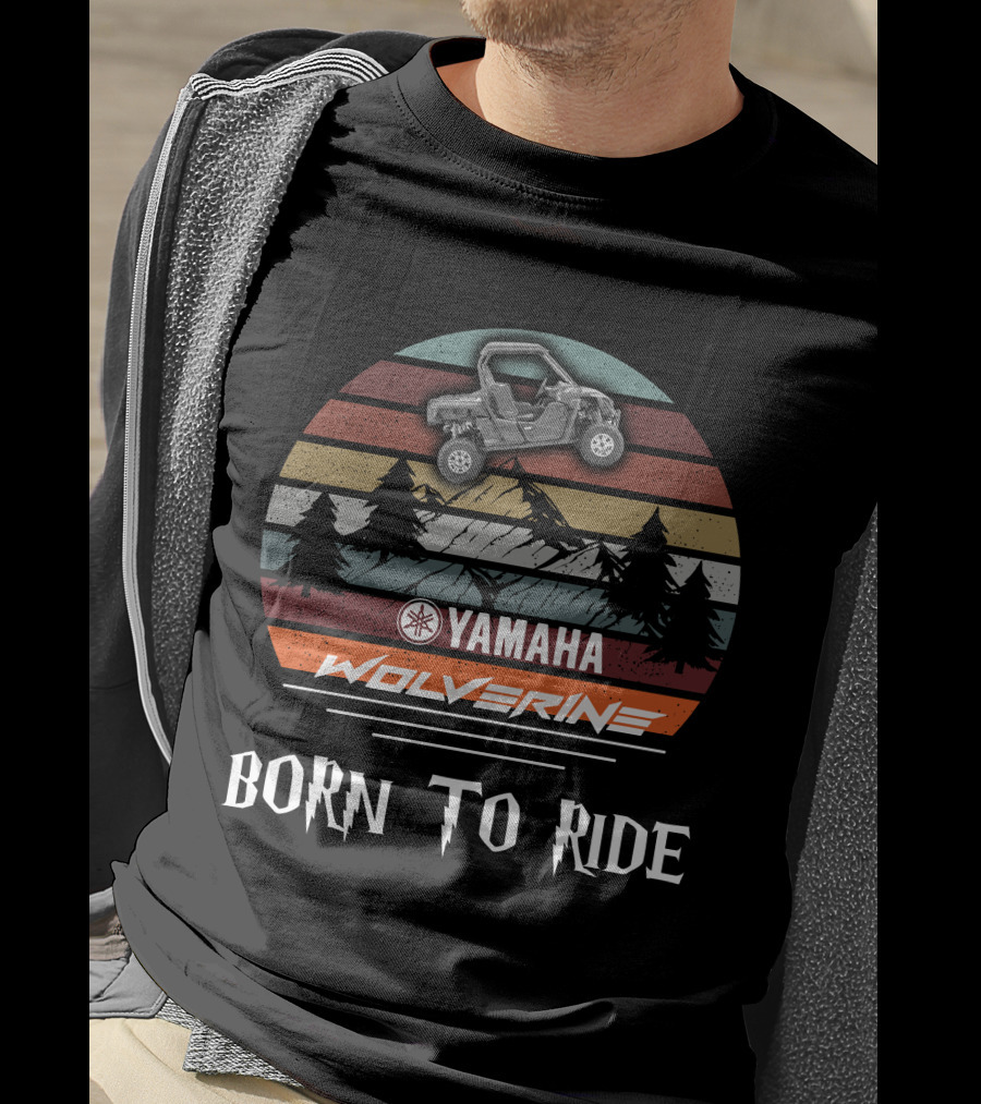 Yamaha Wolverine Born To Ride Vintage Sunset Forest T-Shirt