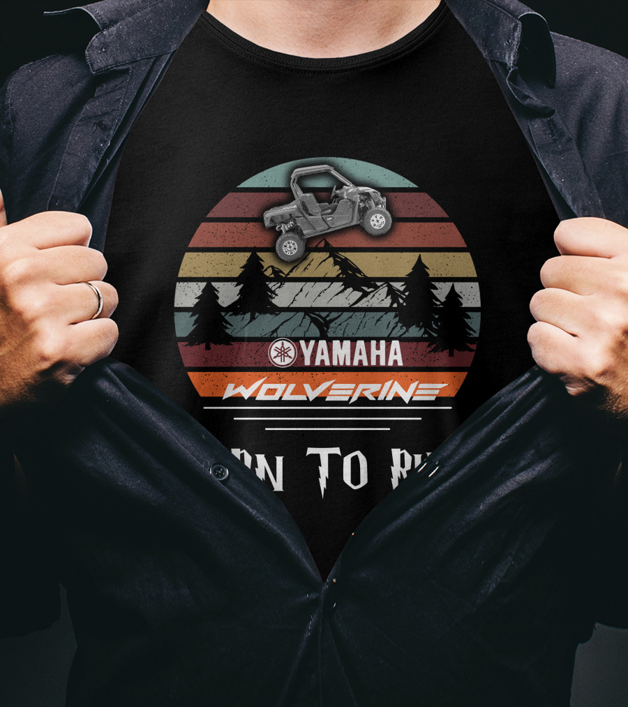 Yamaha Wolverine Born To Ride Vintage Sunset Forest T-Shirt