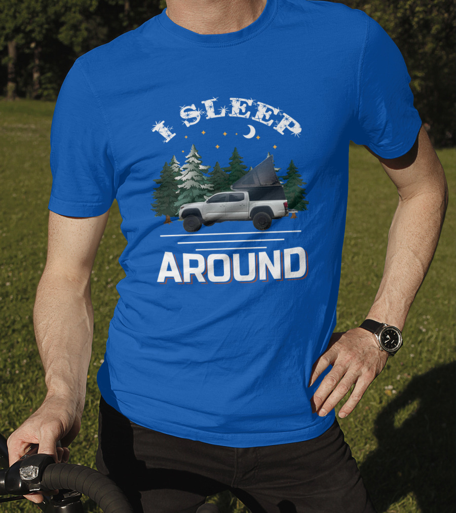 I Sleep Around GoFastCampers1 Camping Truck Forest Night Sky T-Shirt
