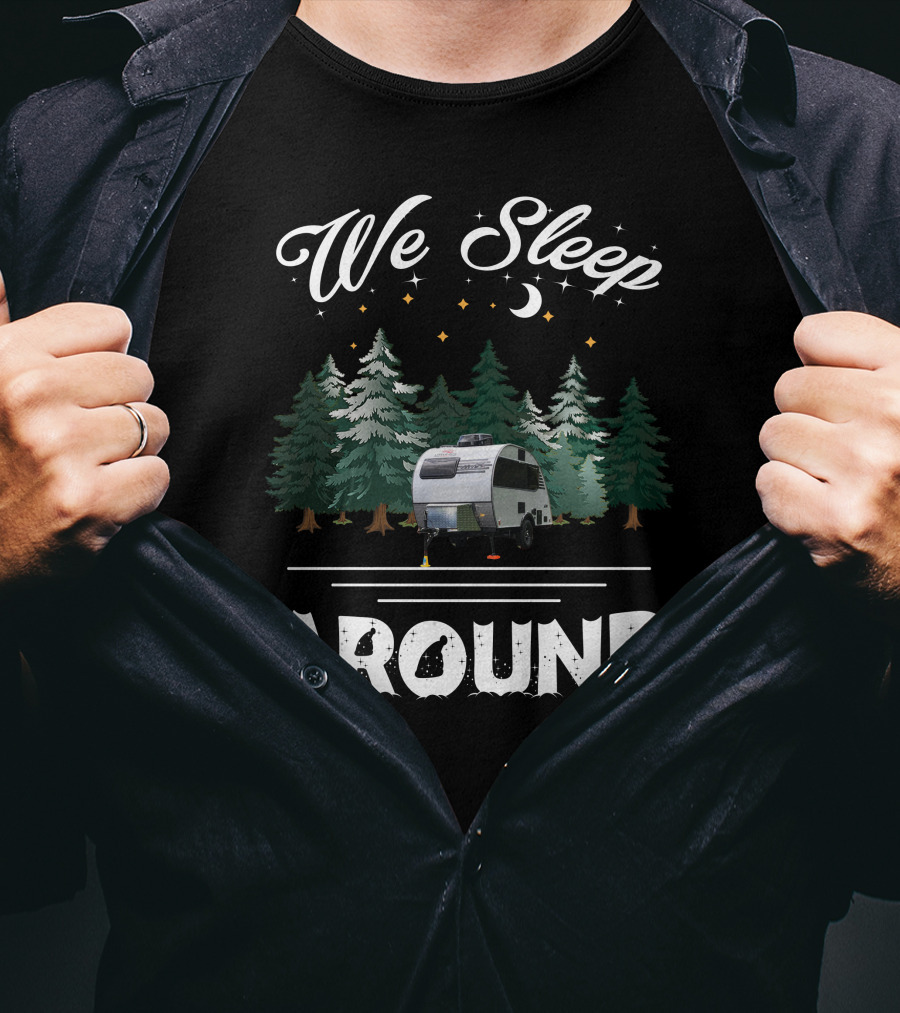We Sleep Around Little Guy Max Camper Forest Night T-Shirt