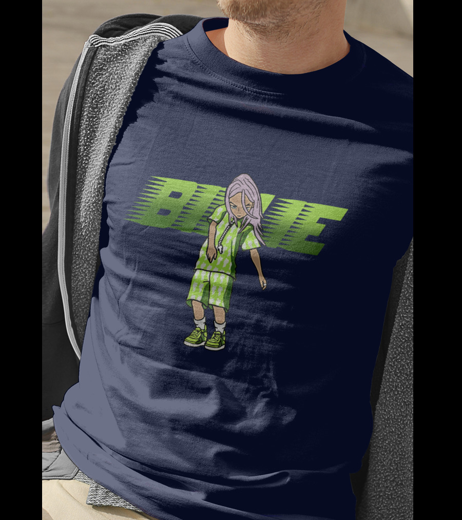 Takashi Murakami Billie Eilish Collaborative Green Outfits Graphic Billie T-Shirt