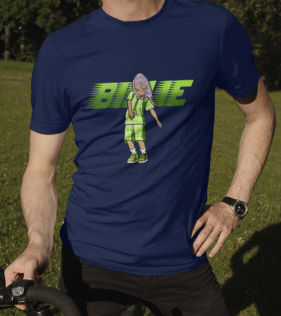 Takashi Murakami Billie Eilish Collaborative Green Outfits Graphic Billie T-Shirt