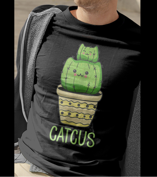 Catcus Funny Cat Cactus For Kitty Lovers T-Shirt