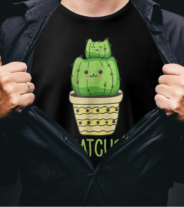 Catcus Funny Cat Cactus For Kitty Lovers T-Shirt