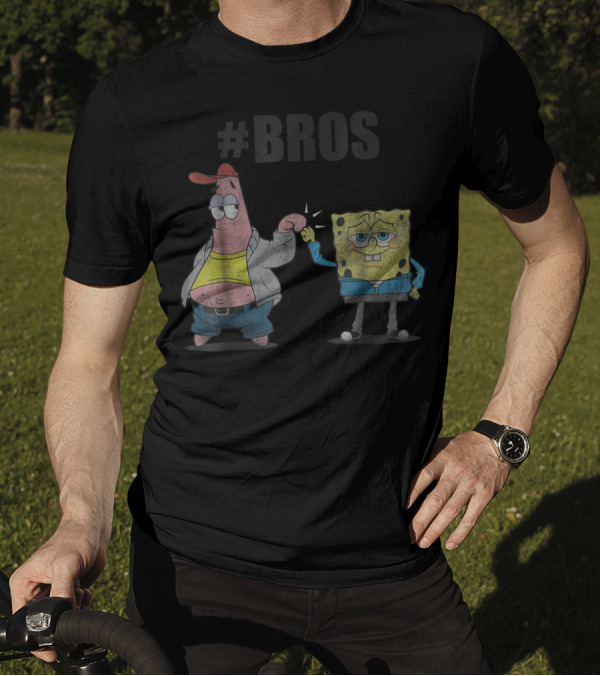 Spongebob Squarepants Patrick Hashtag Bros Fist Bump T-Shirt