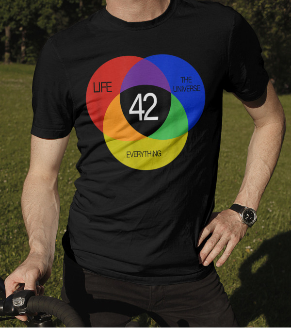 42 Life The Universe And Everything Answer Venn Diagram T-Shirt