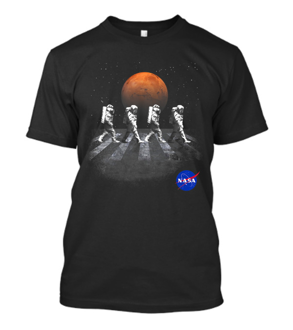 NASA Astronauts Walking In Space On Mars Abbey Road T-Shirt