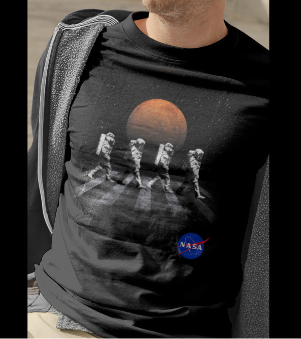 NASA Astronauts Walking In Space On Mars Abbey Road T-Shirt