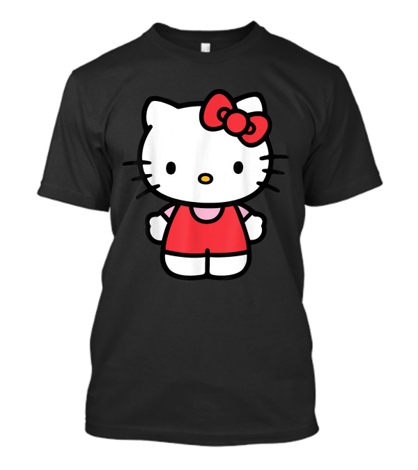 Hello Kitty Red Bow Front View T-Shirt
