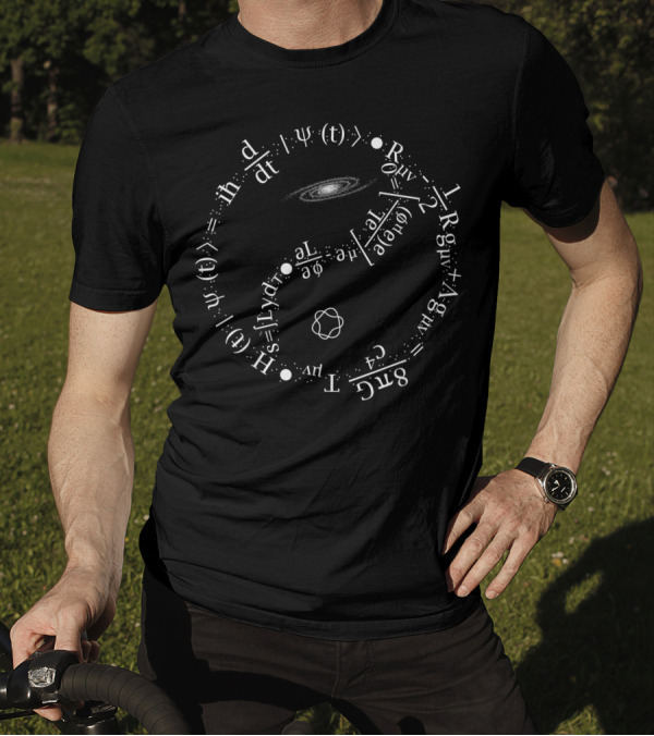 Quantum Mechanics Math String Theory Universe Formula Spiral T-Shirt