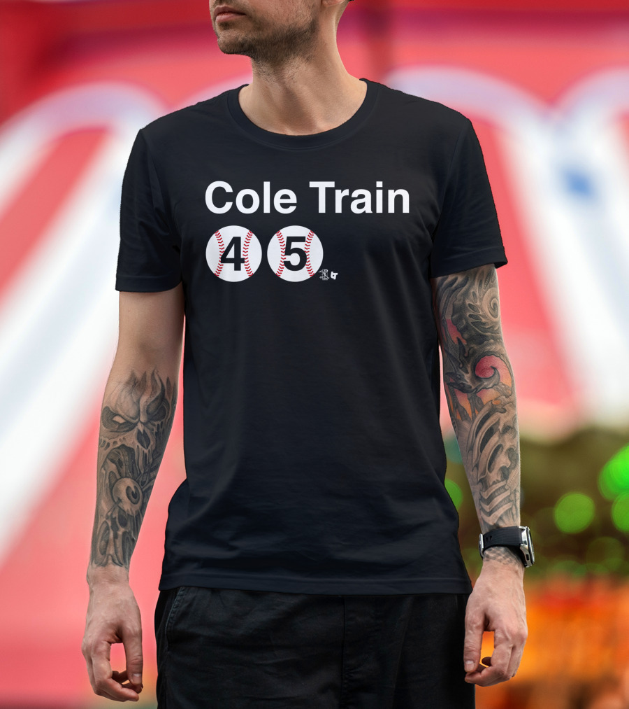 Gerrit Cole Train 45 Baseball Bronx Officially Licensed T-Shirt