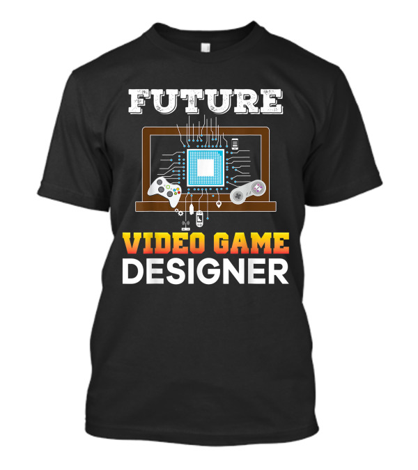 Future Video Game Designer Player Controller Gamer Console Computer Chip T-Shirt