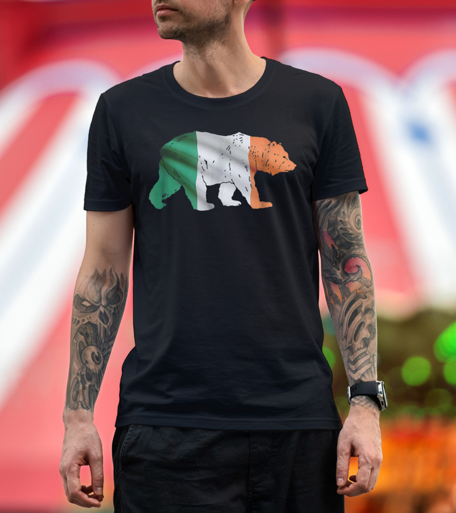 Ireland Flag Bear St. Patrick's Day Irish Custom T-Shirt