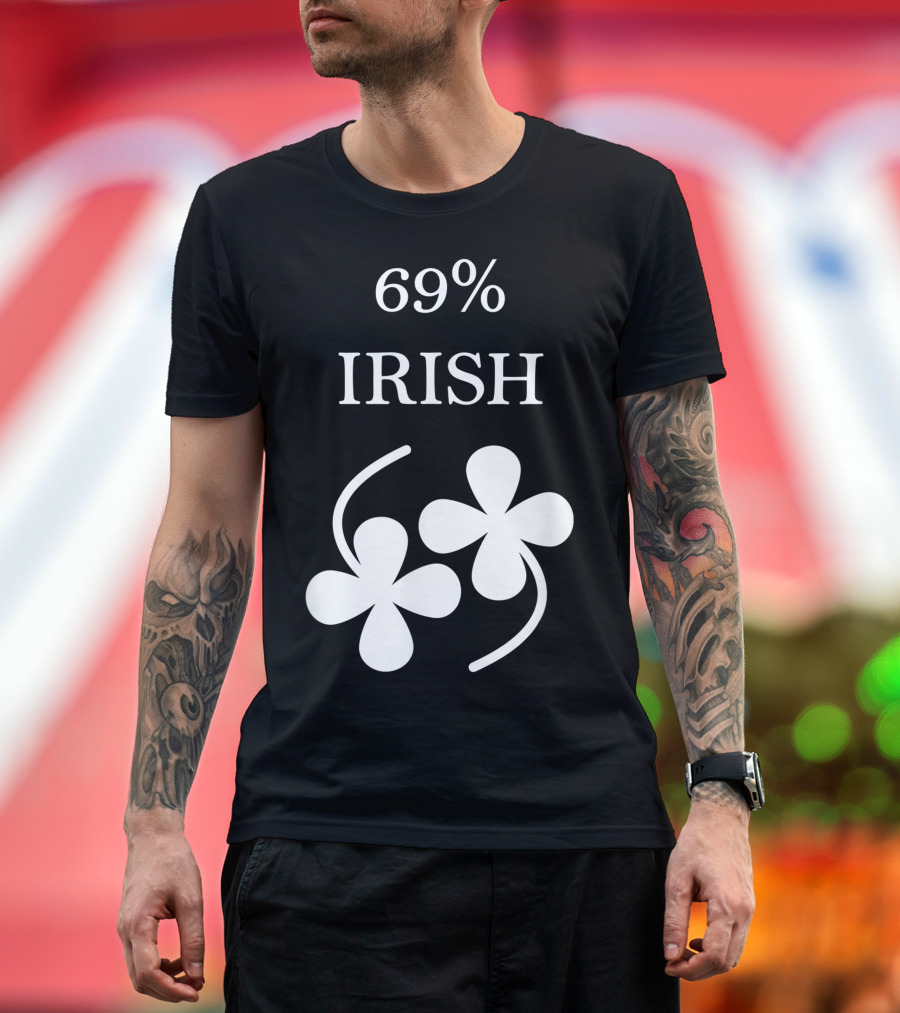 69 Percent Irish Shamrock Pair T-Shirt