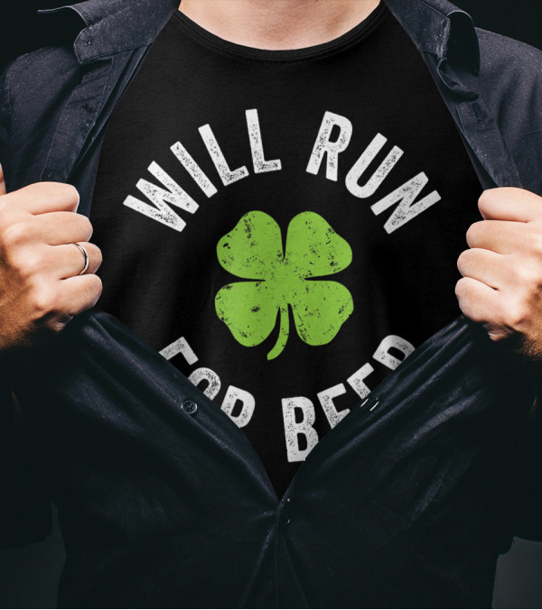 Will Run For Beer Clover T-Shirt