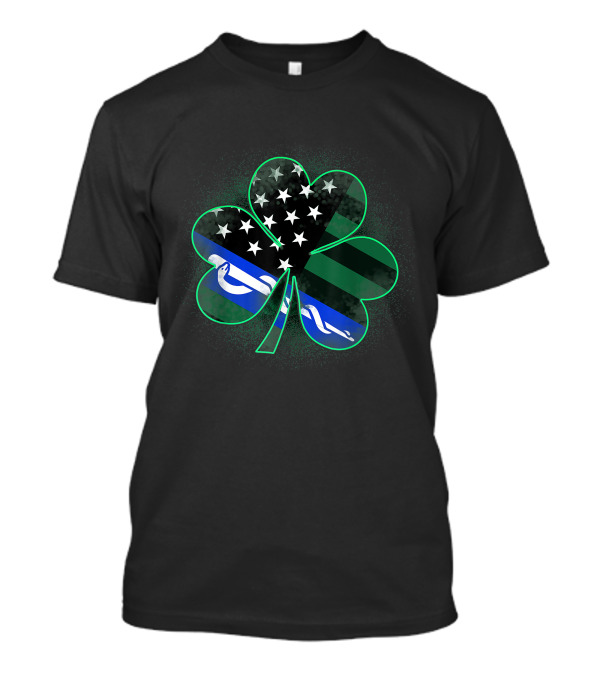EMS And EMT St. Patrick's Day Clover American Flag Medical T-Shirt