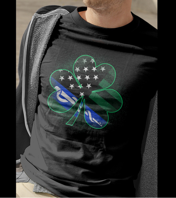 EMS And EMT St. Patrick's Day Clover American Flag Medical T-Shirt