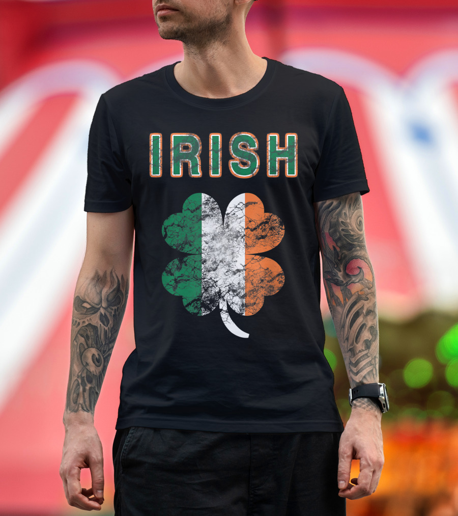 Irish Shamrock Flag T-Shirt