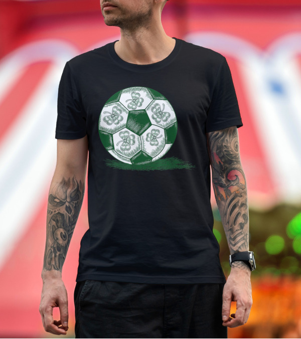Premium T-Shirt: Irish Shamrock Soccer Ball St. Patrick's Day T-Shirt Irish Shamrock Soccer Ball St. Patrick's Day T-Shirt