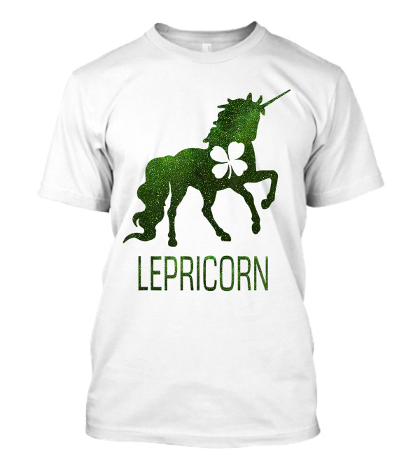 Cute Lepricorn Unicorn Glitter St. Patrick's Day T-Shirt
