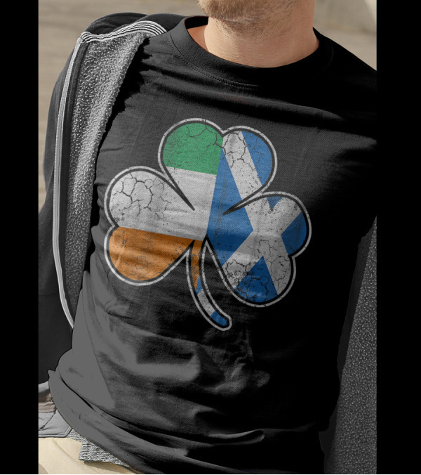 Scotch Irish Shamrock Scottish Flag Combo T-Shirt