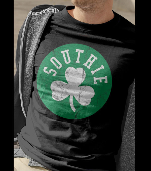 Southie Retro Look Shamrock Irish T-Shirt