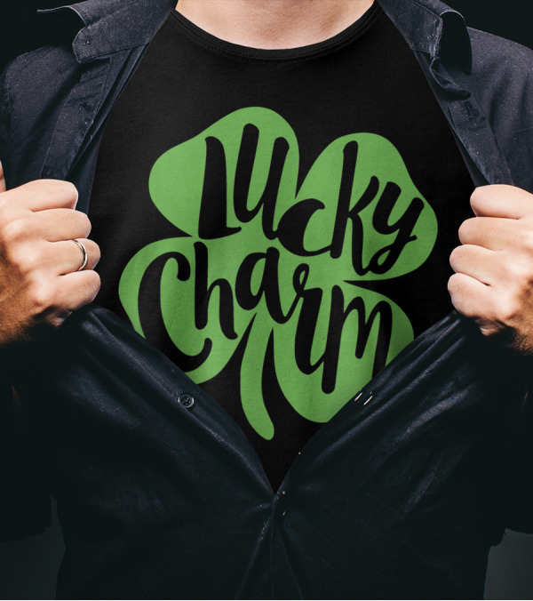 Lucky Charm Irish Shamrock 4 Leaf Clover St. Patrick's Day T-Shirt
