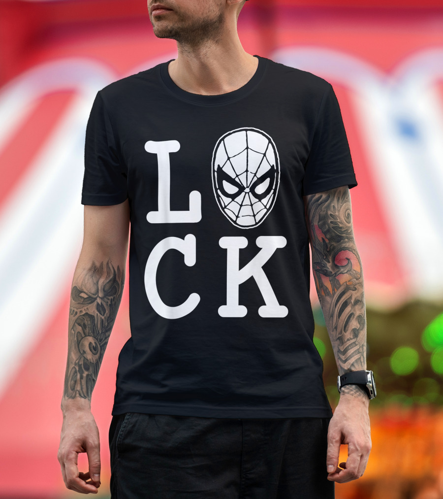 Marvel Spider Man LUCKY St. Patrick's Day Text T-Shirt