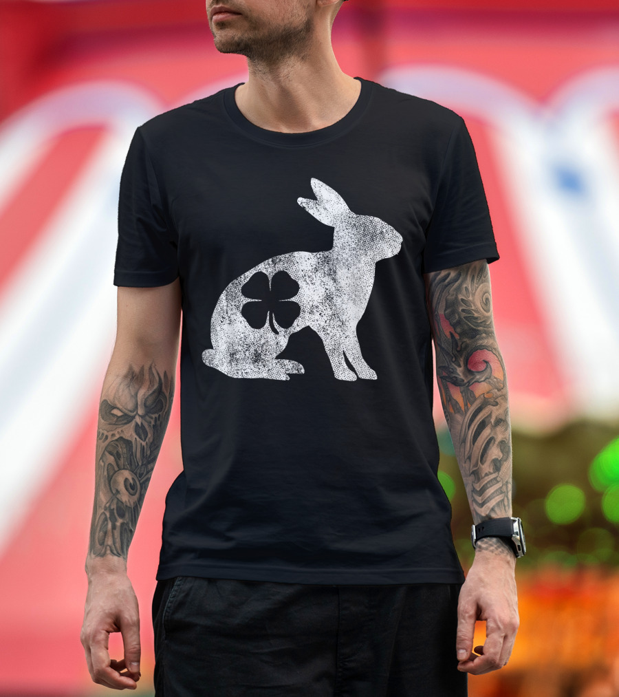 St. Patrick's Day Irish Green Rabbit Bunny Shamrock T-Shirt