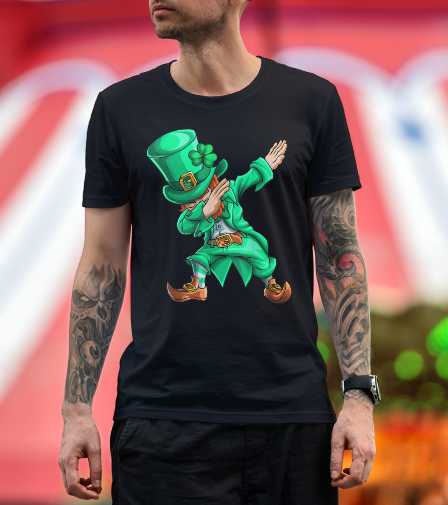 Funny St Patricks Day Dabbing Leprechaun Dab Dance T-Shirt
