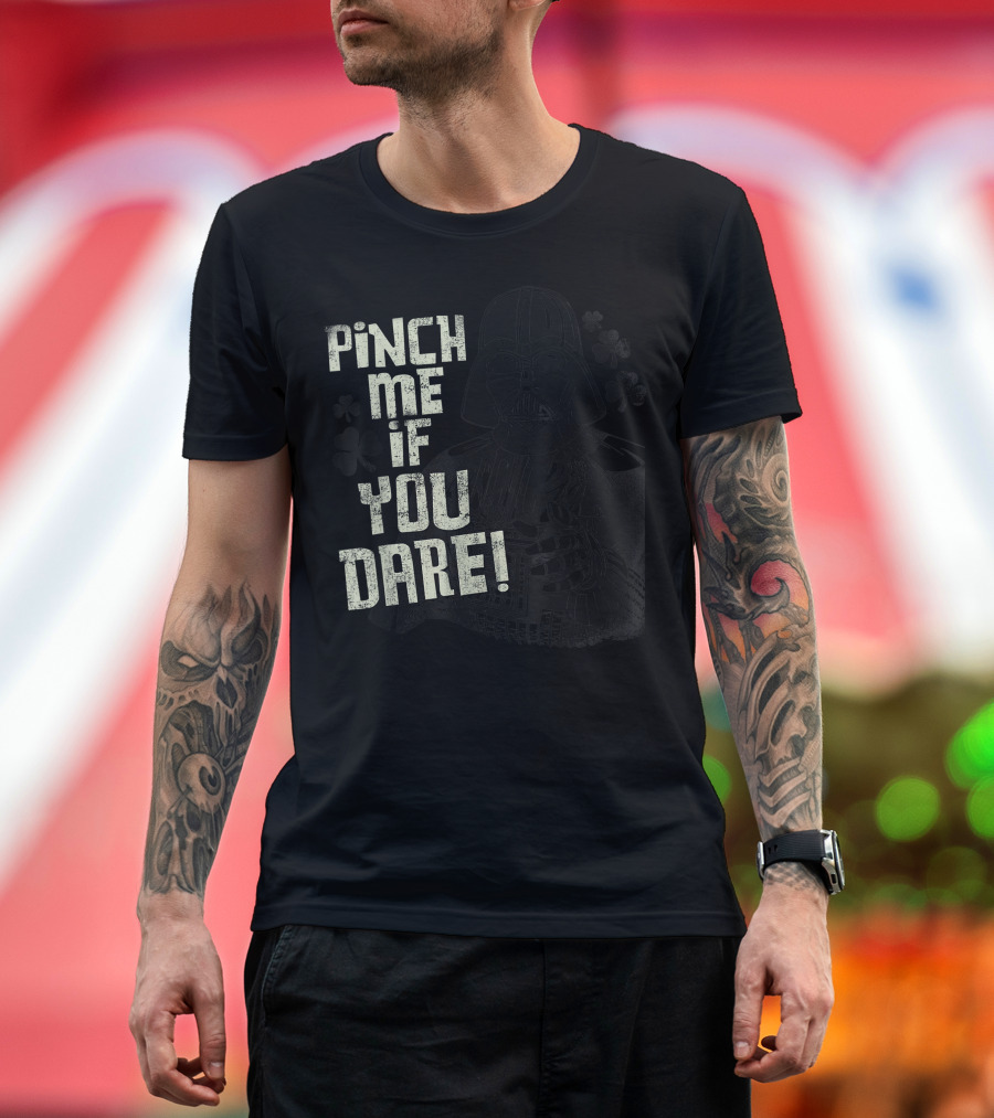 Star Wars Darth Vader Pinch Me If You Dare Shamrock Challenge T-Shirt