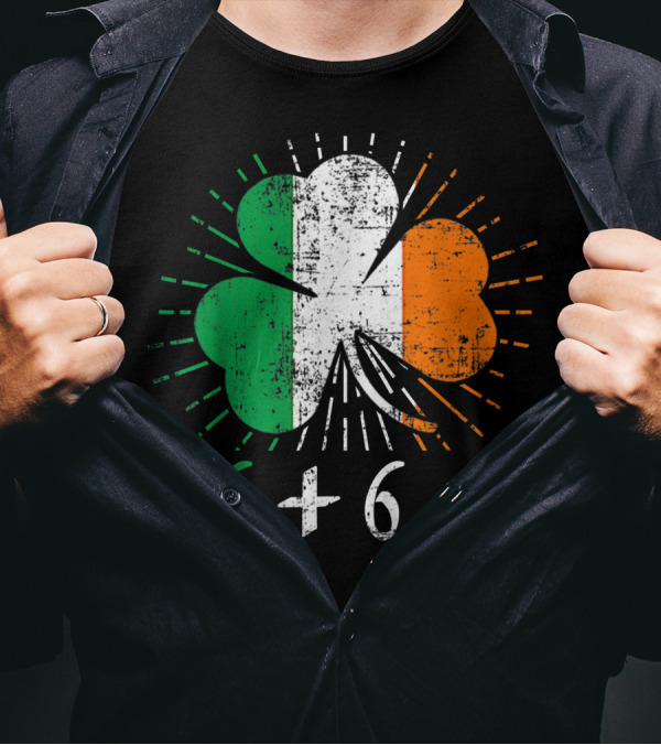 26 + 6 = 1 Green Irish Unity St. Patrick's Day Lucky Shamrock Flag T-Shirt