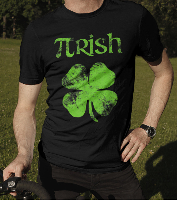 Pi Irish St. Patrick's Day Clover Pi Day Maths Teacher T-Shirt
