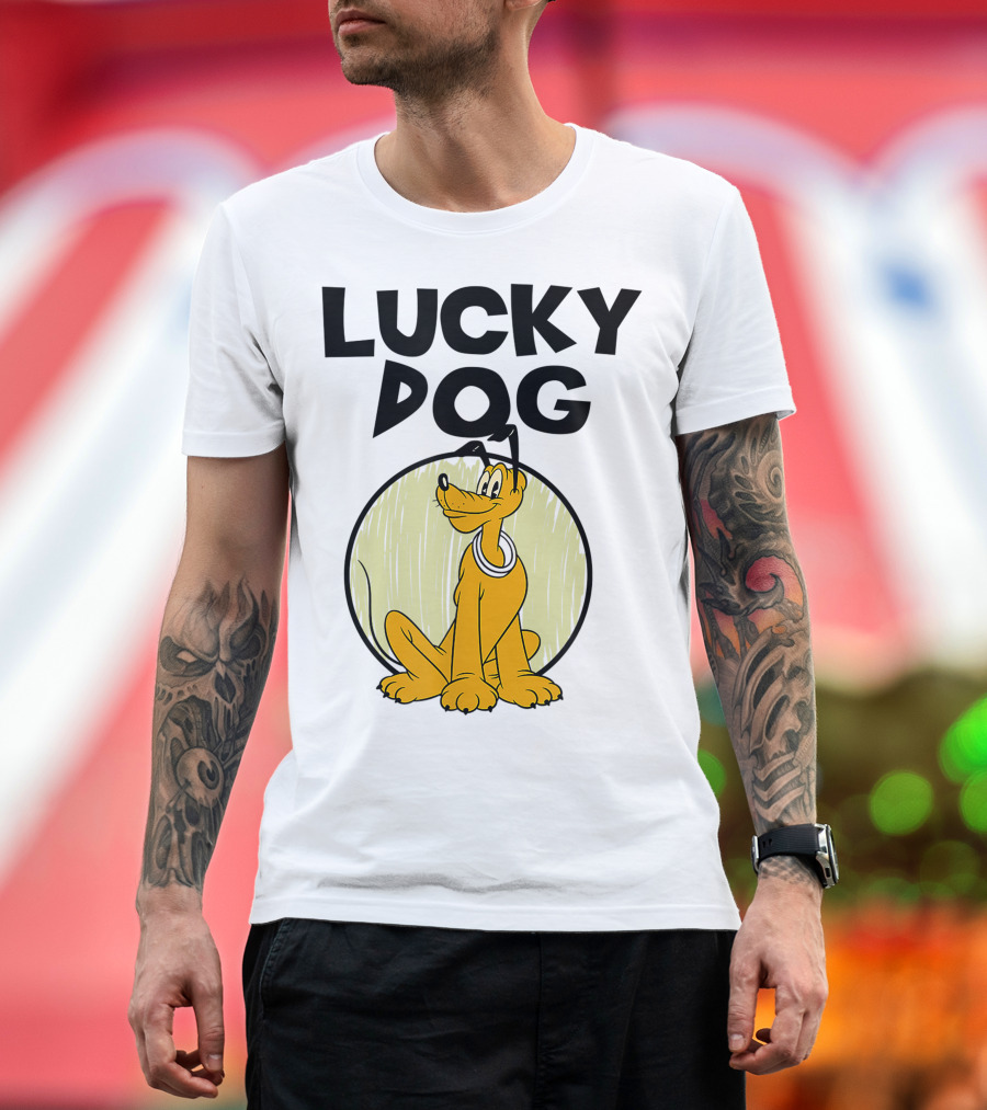 Disney St. Patrick's Day Pluto Lucky Dog Happy Cartoon Canine T-Shirt