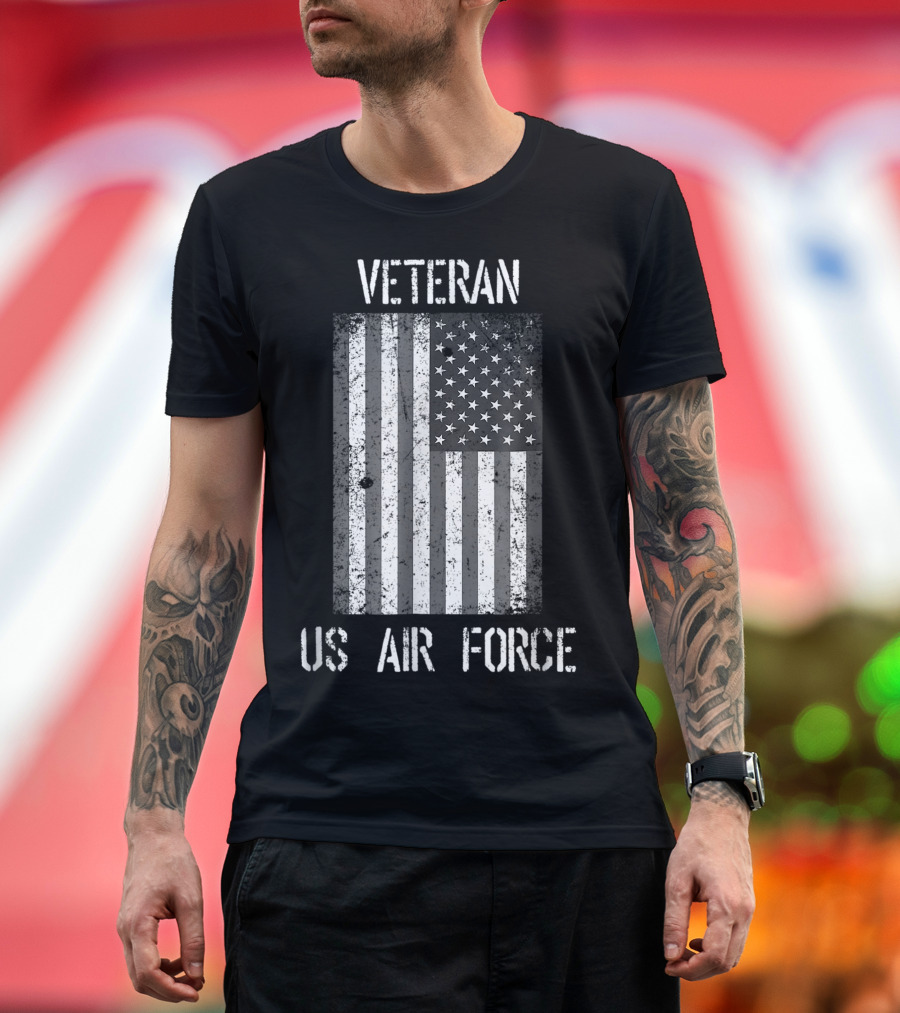Veteran US Air Force American Flag T-Shirt
