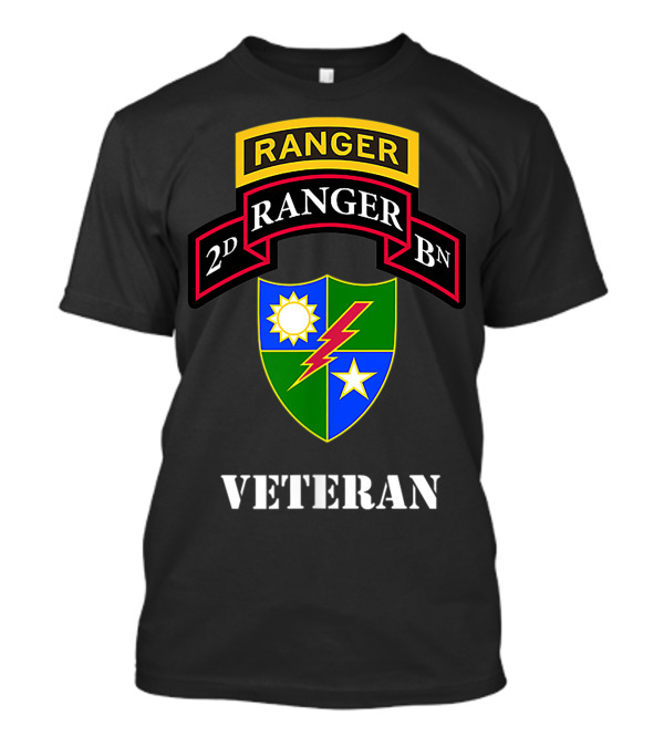 Ranger 2nd Ranger Battalion Veteran Patch Crest T-Shirt