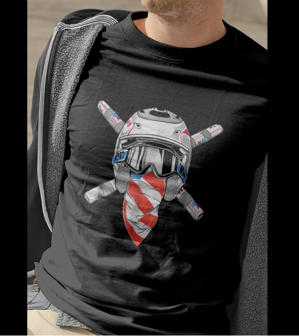 Funny American USA Send It 2 Stroke Motocross Legend Helmet T-Shirt