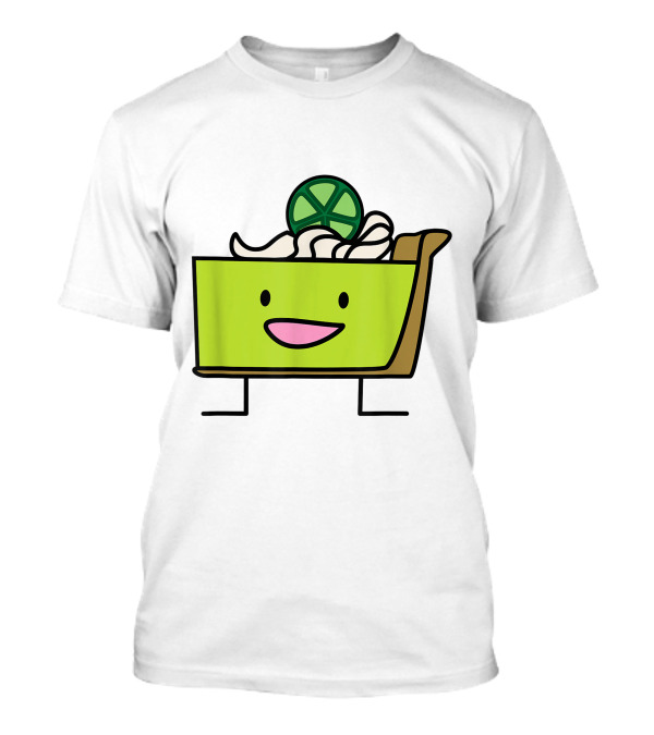 Key Lime Pie Slice With Graham Crust And Whipped Cream Face T-Shirt